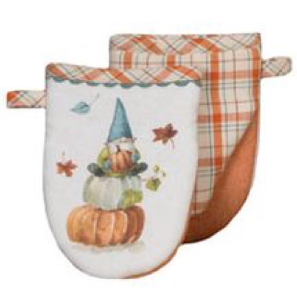 H6205 NWT grabber Gnomeland fall oven mitt